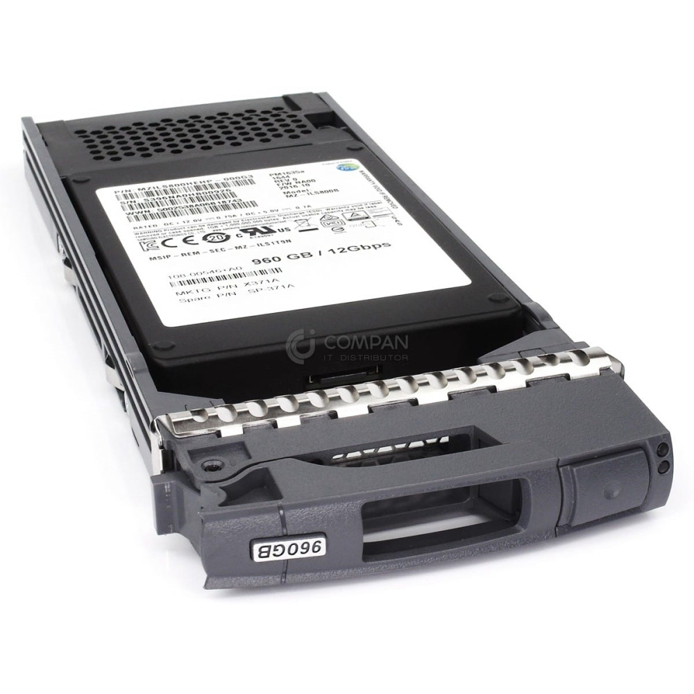 NETAPP DS224C 24 BAY SFF SAS/SATA 12G EXPANSION 12x X371A 960GB SAS SSD